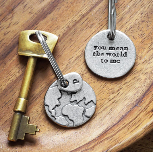 'You Mean The World To Me/Us' Keyring