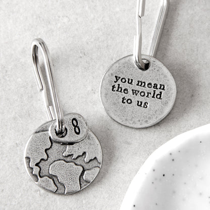 'You Mean The World To Me/Us' Keyring
